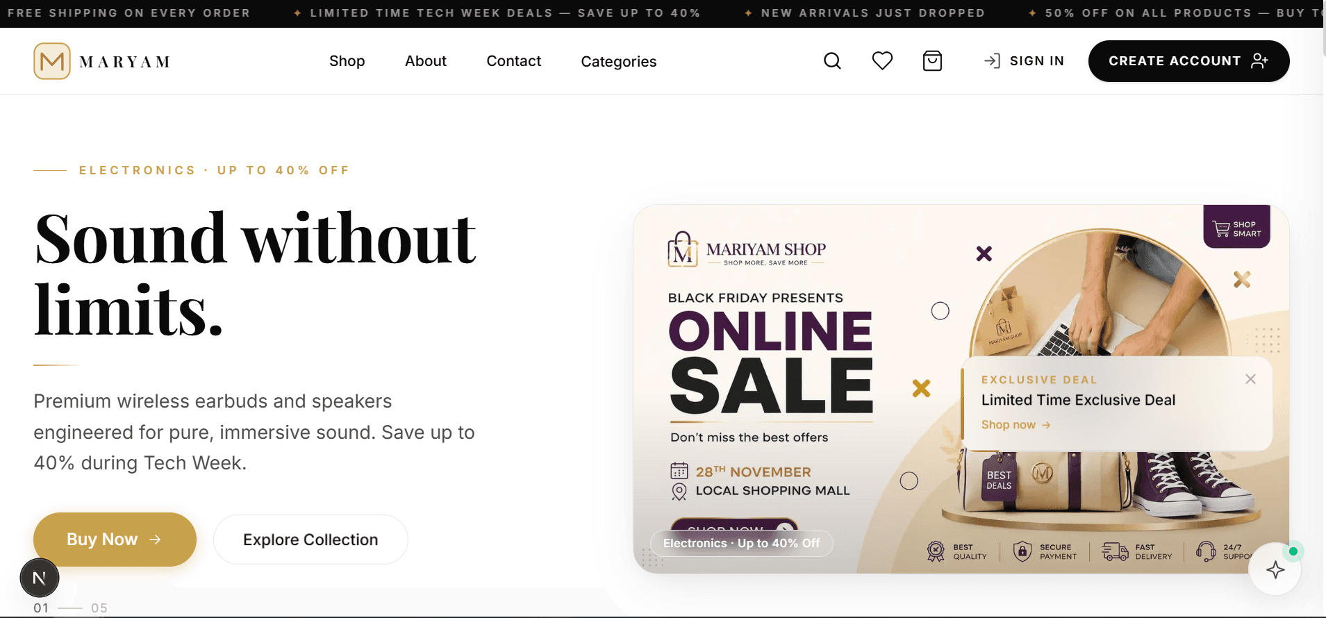 Mariam.shop E-Commerce