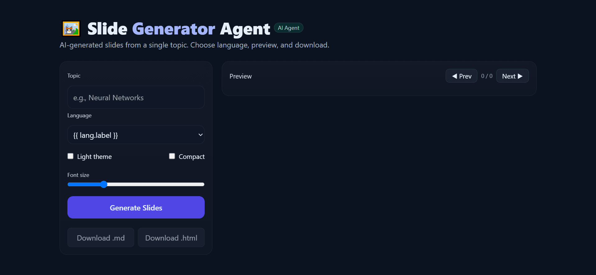 SlideGeneratorAgent
